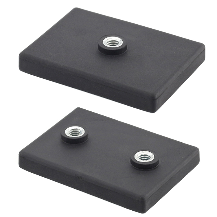 Block Gummibeschichteter Magnet 43*31*6 mm Rechteckige gummibeschichtete Neodym-Magnete Topfmagnet aus Gummi