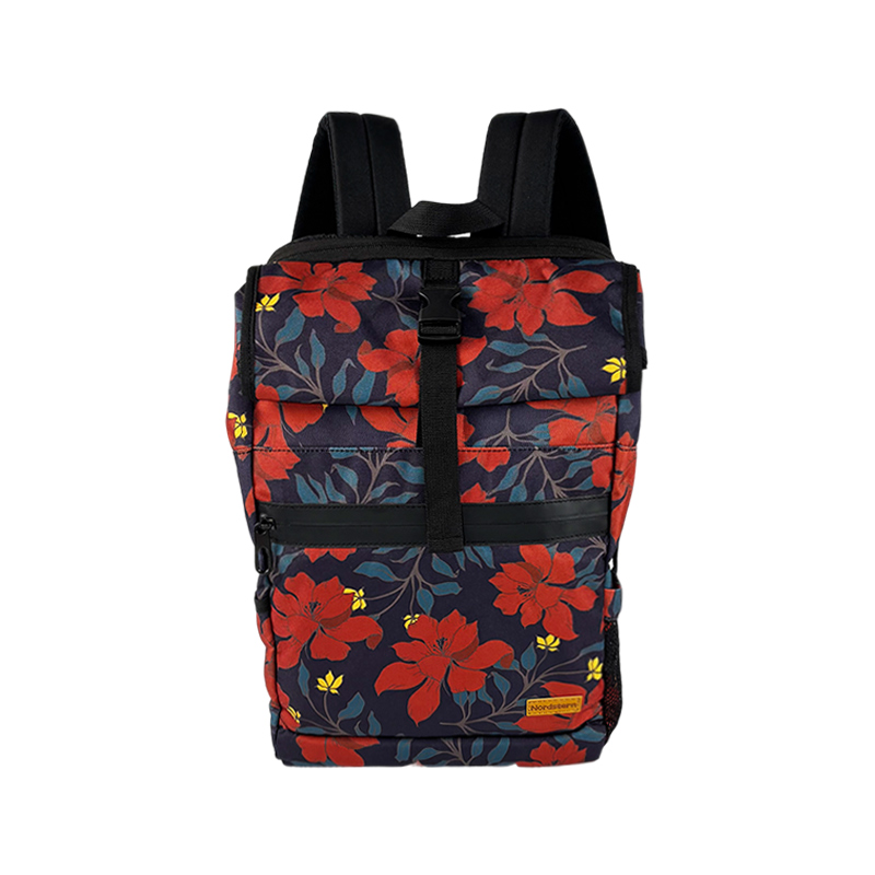 Vibrant Floral Roll Top Backpack